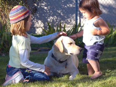 hond met kinderen